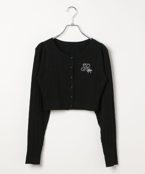 repipi armario（レピピ アルマリオ）の「【girly line】ケーブルニットショートカーディガン（カーディガン/ボレロ・キッズ・サックスブルー/ブラック/アイボリー・LARGE/MEDIUM）」の15枚目の写真