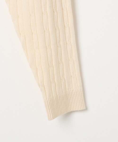 repipi armario（レピピ アルマリオ）の「【girly line】ケーブルニットショートカーディガン（カーディガン/ボレロ・キッズ・サックスブルー/ブラック/アイボリー・LARGE/MEDIUM）」の10枚目の写真