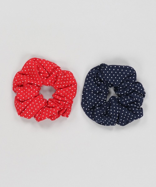 SPINNS（スピンズ）の「ワッフルシュシュ/ドット/NEO森ガール（シュシュ・レディース・レッド/ブラック・ONESIZE）」の6枚目の写真