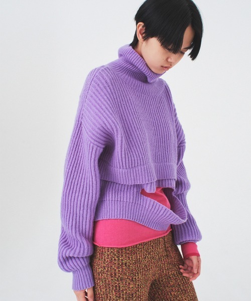 soduk（スドーク）の「【soduk】hole knit（ニット/セーター・レディース・ブラック/パープル・ONE SIZE）」の8枚目の写真