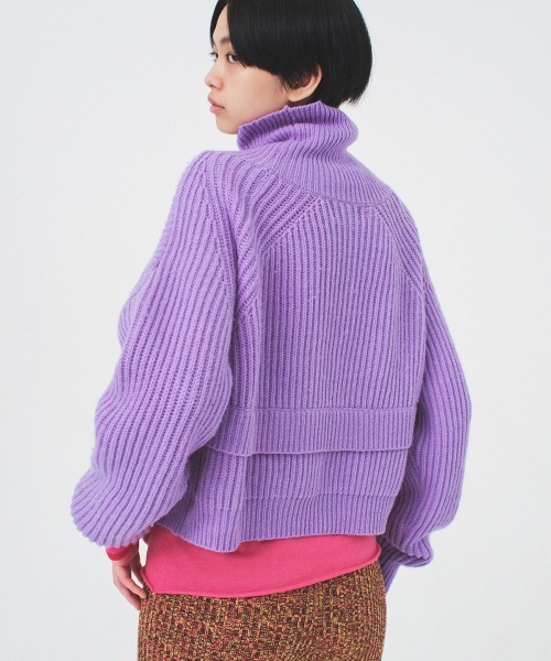 soduk（スドーク）の「【soduk】hole knit（ニット/セーター・レディース・ブラック/パープル・ONE SIZE）」の9枚目の写真
