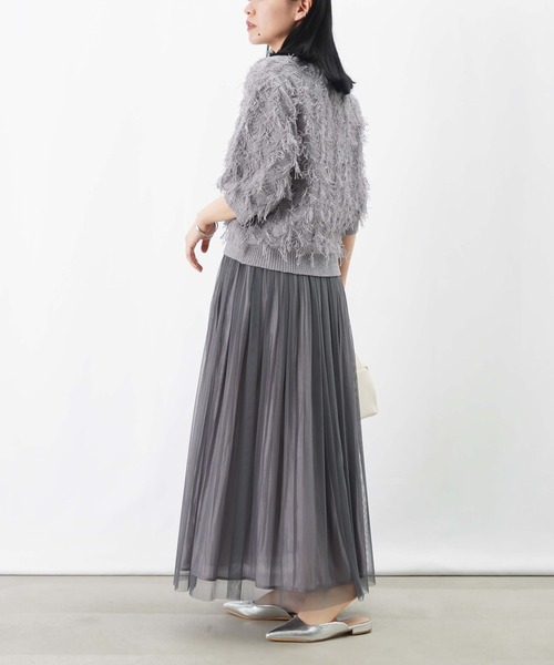 LUCA/LADY LUCK LUCA(ルカ/レディラックルカ)の「LC/LLL リバーシブルチュールプリーツスカート(スカート・レディース・グレー/ベージュ・FREE)」の20枚目の写真
