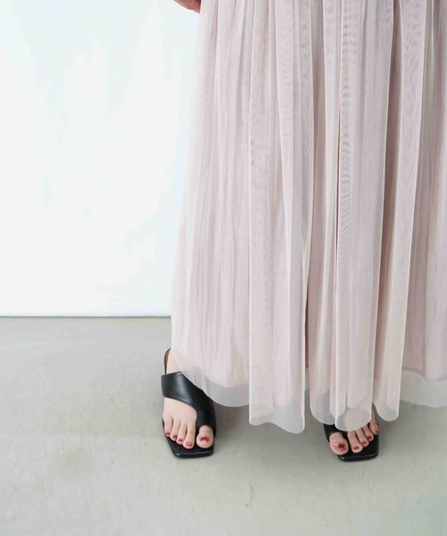 LUCA/LADY LUCK LUCA(ルカ/レディラックルカ)の「LC/LLL リバーシブルチュールプリーツスカート(スカート・レディース・グレー/ベージュ・FREE)」の10枚目の写真