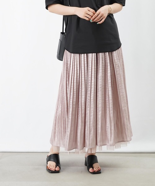 LUCA/LADY LUCK LUCA(ルカ/レディラックルカ)の「LC/LLL リバーシブルチュールプリーツスカート(スカート・レディース・グレー/ベージュ・FREE)」の12枚目の写真