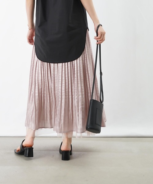 LUCA/LADY LUCK LUCA(ルカ/レディラックルカ)の「LC/LLL リバーシブルチュールプリーツスカート(スカート・レディース・グレー/ベージュ・FREE)」の15枚目の写真