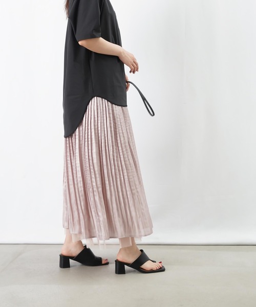 LUCA/LADY LUCK LUCA(ルカ/レディラックルカ)の「LC/LLL リバーシブルチュールプリーツスカート(スカート・レディース・グレー/ベージュ・FREE)」の17枚目の写真
