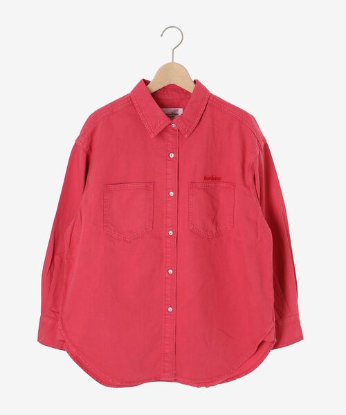 le.coeur blanc（ルクールブラン）の「刺繍カラーダブルポケットオーバーシャツ（シャツ/ブラウス・レディース・ピンク系その他/ダークグレー/サンドベージュ・38）」の19枚目の写真