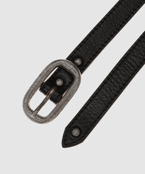 SUGARHILL(シュガーヒル)の「OVAL BUCKLE BELT(ベルト・メンズ・ブラック×シルバー/ブラック×ゴールド・0)」の3枚目の写真