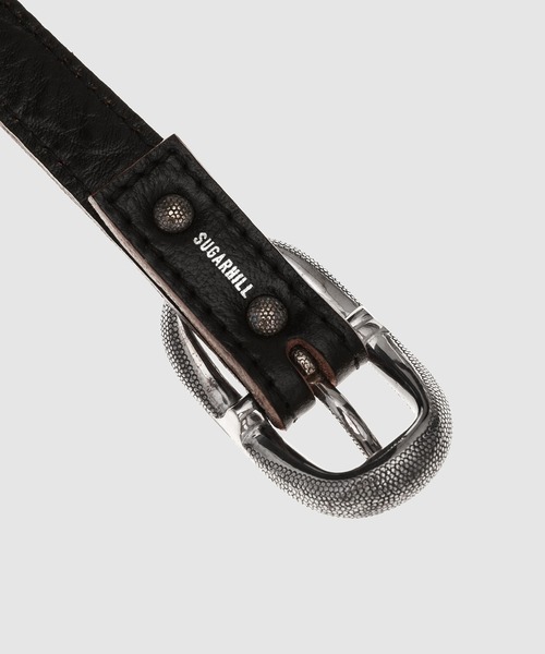SUGARHILL(シュガーヒル)の「OVAL BUCKLE BELT(ベルト・メンズ・ブラック×シルバー/ブラック×ゴールド・0)」の5枚目の写真