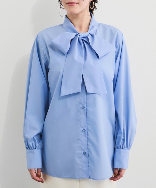 ブロードボウタイシャツブラウス ブロードボウタイシャツブラウス|allureville OFFICIAL SITE / ONLINE