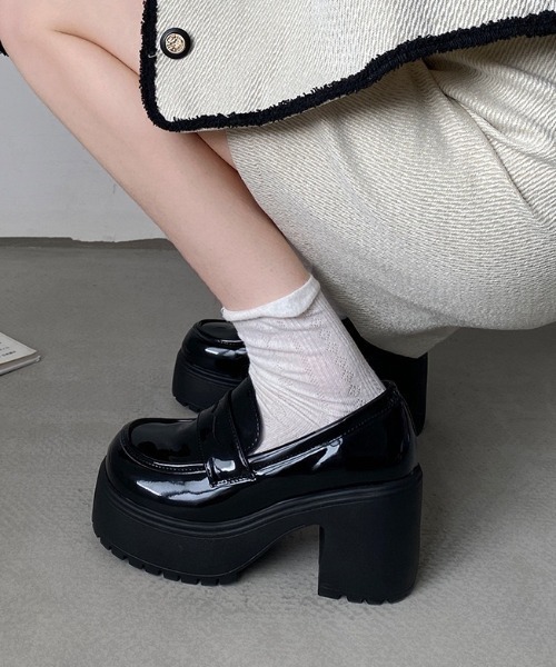 yuue' ( wear )(ユーイ)の「厚底タンクソールローファー(ローファー・レディース・ブラック/ブラック系その他・24.5cm/23.5cm/23.0cm/24.0cm)」の10枚目の写真
