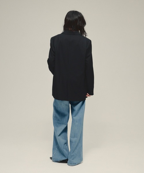 eL(エル)の「【eL】Daddy Jacket/580107(テーラードジャケット・レディース・ブラック/グレー・FREE)」の3枚目の写真