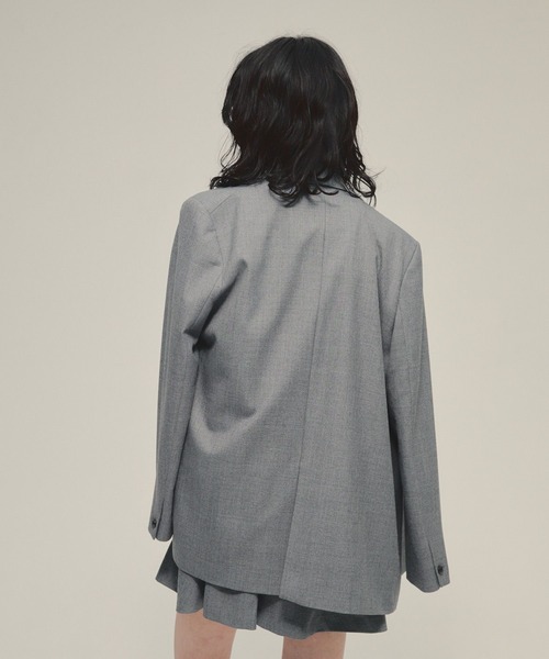 eL(エル)の「【eL】Daddy Jacket/580107(テーラードジャケット・レディース・ブラック/グレー・FREE)」の4枚目の写真