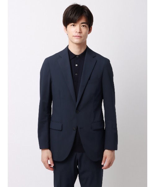 SUIT SQUARE（スーツスクエア）の「スマみえジャケット ウォッシャブル ストレッチ CROSS MOVA 織柄（スーツジャケット・メンズ・ネイビー系/カーキ系・S/M/L/LL）」の21枚目の写真