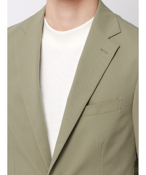 SUIT SQUARE（スーツスクエア）の「スマみえジャケット ウォッシャブル ストレッチ CROSS MOVA 織柄（スーツジャケット・メンズ・ネイビー系/カーキ系・S/M/L/LL）」の5枚目の写真