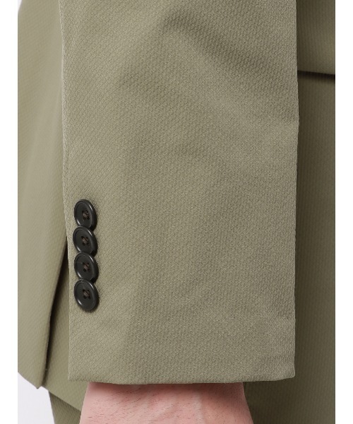 SUIT SQUARE（スーツスクエア）の「スマみえジャケット ウォッシャブル ストレッチ CROSS MOVA 織柄（スーツジャケット・メンズ・ネイビー系/カーキ系・S/M/L/LL）」の6枚目の写真
