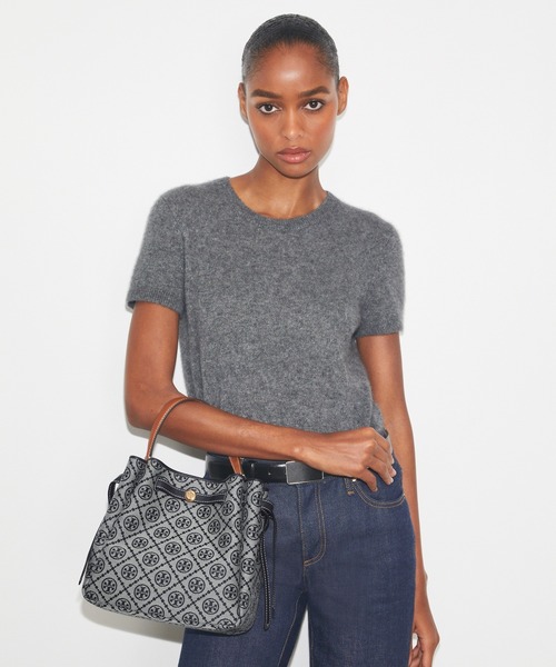 ロミー Tモノグラム バケットバッグ（ショルダーバッグ）｜TORY BURCH