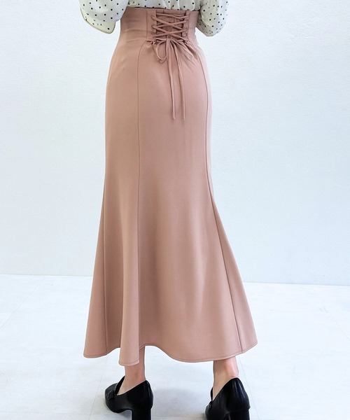 MISCH MASCH（ミッシュマッシュ）の「一部店舗限定 2025秋冬新作 ハイウエストマーメイドスカート（スカート・レディース・ブラック/ワイン/モカ・ﾌﾘ-）」の2枚目の写真