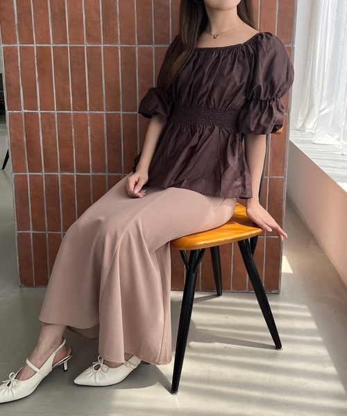 MISCH MASCH（ミッシュマッシュ）の「一部店舗限定 2025秋冬新作 ハイウエストマーメイドスカート（スカート・レディース・ブラック/ワイン/モカ・ﾌﾘ-）」の12枚目の写真