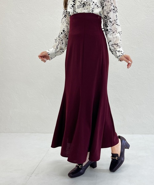 MISCH MASCH（ミッシュマッシュ）の「一部店舗限定 2025秋冬新作 ハイウエストマーメイドスカート（スカート・レディース・ブラック/ワイン/モカ・ﾌﾘ-）」の14枚目の写真