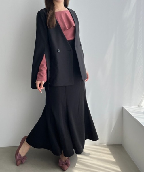 MISCH MASCH（ミッシュマッシュ）の「一部店舗限定 2025秋冬新作 ハイウエストマーメイドスカート（スカート・レディース・ブラック/ワイン/モカ・ﾌﾘ-）」の20枚目の写真