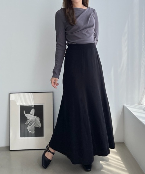 MISCH MASCH（ミッシュマッシュ）の「一部店舗限定 2025秋冬新作 ハイウエストマーメイドスカート（スカート・レディース・ブラック/ワイン/モカ・ﾌﾘ-）」の22枚目の写真