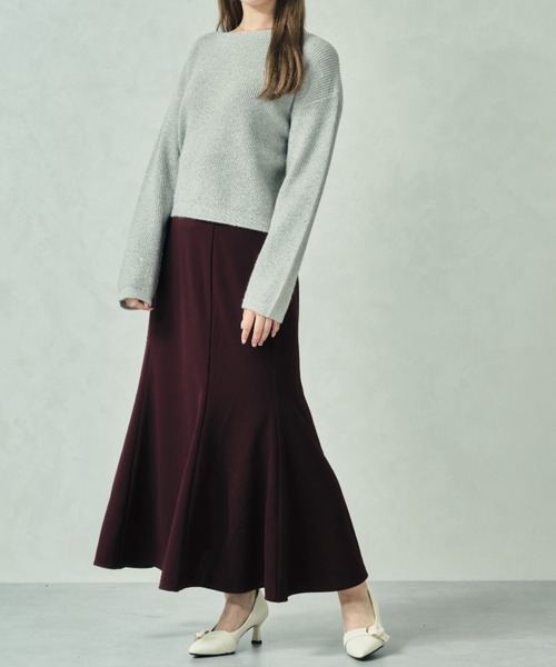 MISCH MASCH（ミッシュマッシュ）の「一部店舗限定 2025秋冬新作 ハイウエストマーメイドスカート（スカート・レディース・ブラック/ワイン/モカ・ﾌﾘ-）」の19枚目の写真