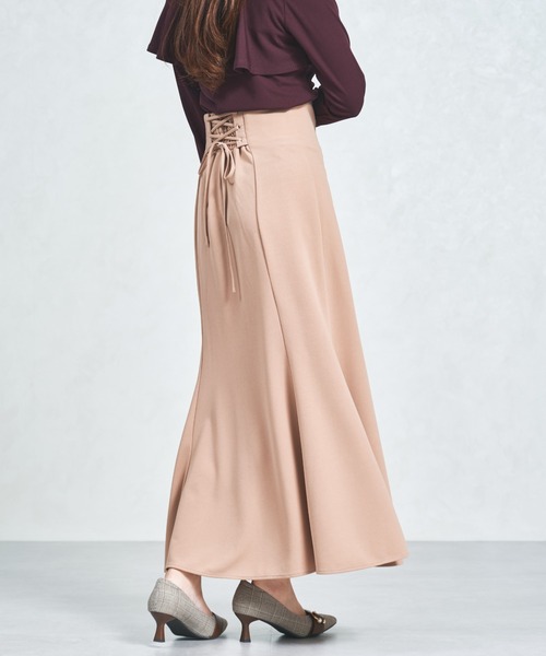 MISCH MASCH（ミッシュマッシュ）の「一部店舗限定 ハイウエストマーメイドスカート（スカート・レディース・ブラック/ワイン/モカ/ブルー・ﾌﾘ-）」の13枚目の写真