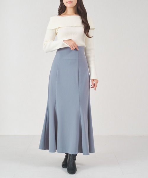 MISCH MASCH(ミッシュマッシュ)の「一部店舗限定 ハイウエストマーメイドスカート(スカート・レディース・ブラック/ワイン/モカ/ブルー・フリ-)」の22枚目の写真