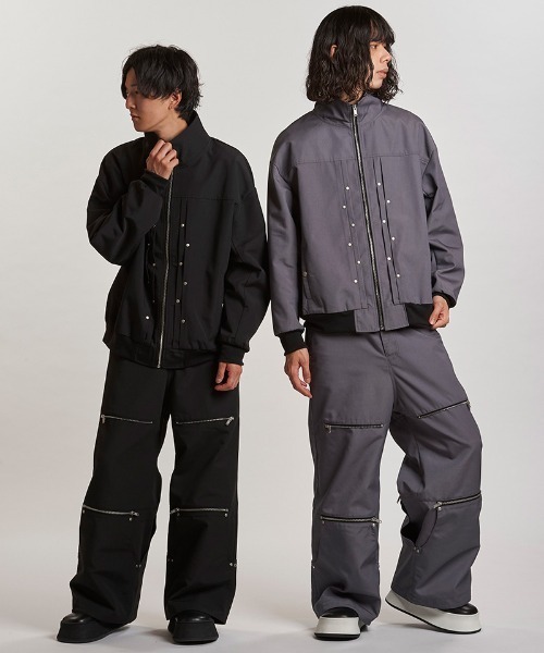 NO ID.(ノーアイディ)の「mj11074- リベットBIGトラックBLZ ブルゾン(857006-310B)(ブルゾン・メンズ・ブラック/グレー・ONE SIZE)」の18枚目の写真