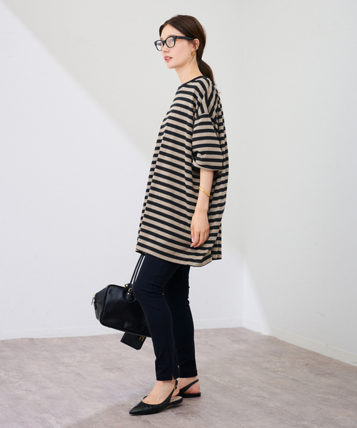 FRAMeWORK（フレームワーク）の「onit/オニット 別注レギンスパンツ（その他パンツ・レディース・ライトグレー/ブラック・FREE）」の4枚目の写真