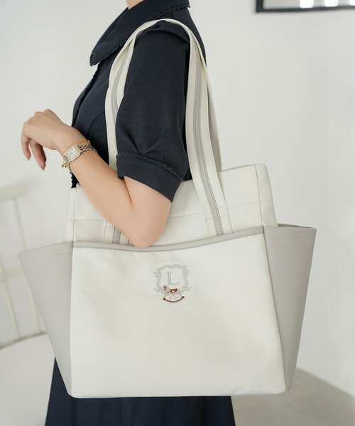木馬 エンブレム 刺繍 マザーズ キャンバス トートバッグ le reve vaniller