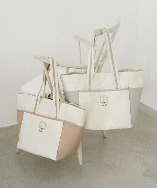 木馬 エンブレム 刺繍 マザーズ キャンバス トートバッグ le reve