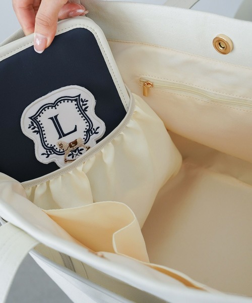 木馬 エンブレム 刺繍 マザーズ キャンバス トートバッグ le reve vaniller