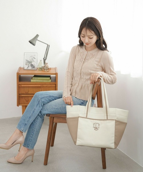 木馬 エンブレム 刺繍 マザーズ キャンバス トートバッグ le reve vaniller