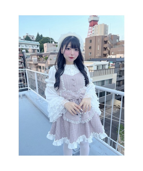 Ank Rouge（アンクルージュ）の「キラキラツイードお姫様ワンピース（ワンピース・レディース・ピンク/ブラック・M）」の19枚目の写真