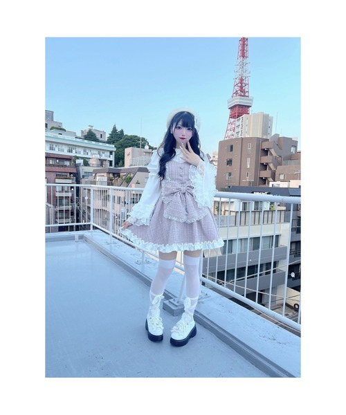 Ank Rouge（アンクルージュ）の「キラキラツイードお姫様ワンピース（ワンピース・レディース・ピンク/ブラック・M）」の20枚目の写真