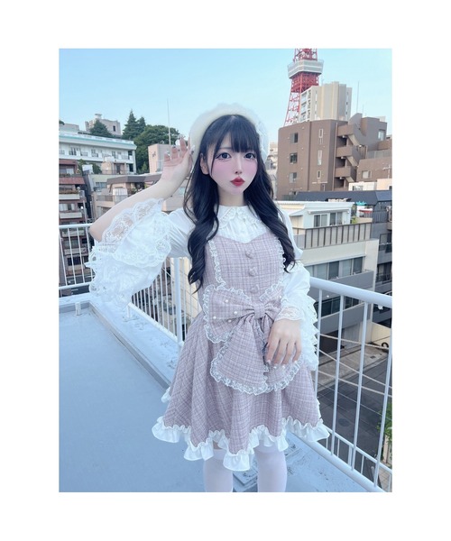 Ank Rouge（アンクルージュ）の「キラキラツイードお姫様ワンピース（ワンピース・レディース・ピンク/ブラック・M）」の21枚目の写真