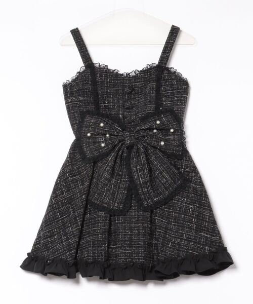 Ank Rouge（アンクルージュ）の「キラキラツイードお姫様ワンピース（ワンピース・レディース・ピンク/ブラック・M）」の3枚目の写真