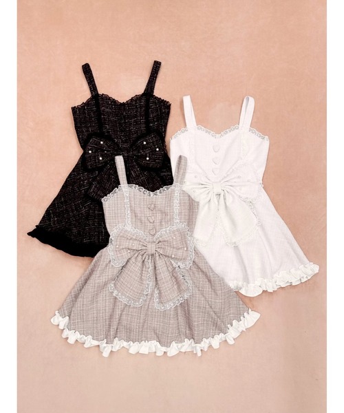 Ank Rouge（アンクルージュ）の「キラキラツイードお姫様ワンピース（ワンピース・レディース・ピンク/ブラック・M）」の17枚目の写真