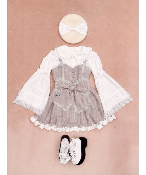 Ank Rouge（アンクルージュ）の「キラキラツイードお姫様ワンピース（ワンピース・レディース・ピンク/ブラック・M）」の18枚目の写真