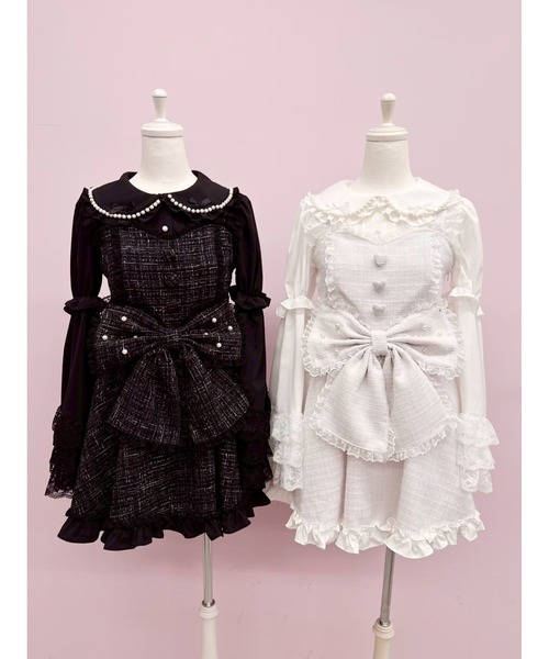 Ank Rouge（アンクルージュ）の「キラキラツイードお姫様ワンピース（ワンピース・レディース・ピンク/ブラック・M）」の15枚目の写真