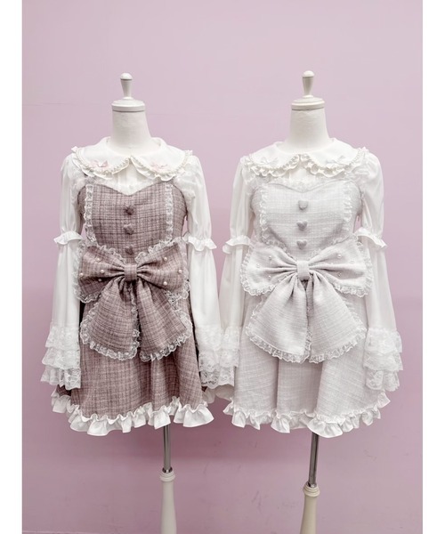 Ank Rouge（アンクルージュ）の「キラキラツイードお姫様ワンピース（ワンピース・レディース・ピンク/ブラック・M）」の16枚目の写真