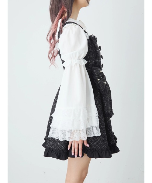 Ank Rouge（アンクルージュ）の「キラキラツイードお姫様ワンピース（ワンピース・レディース・ピンク/ブラック・M）」の12枚目の写真