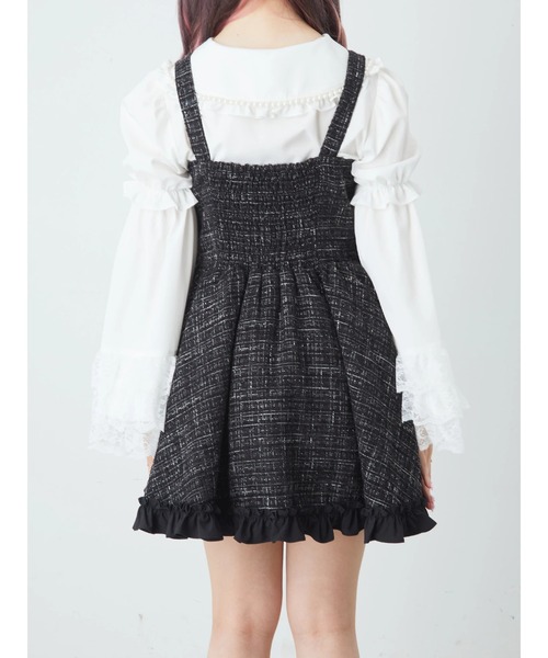 Ank Rouge（アンクルージュ）の「キラキラツイードお姫様ワンピース（ワンピース・レディース・ピンク/ブラック・M）」の13枚目の写真