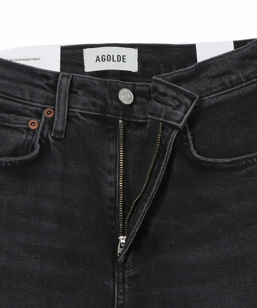 AGOLDE(エーゴールドイー)の「AGOLDE / HARPER ストレートデニムパンツ(デニムパンツ・レディース・ブラック・23/24/25)」の3枚目の写真