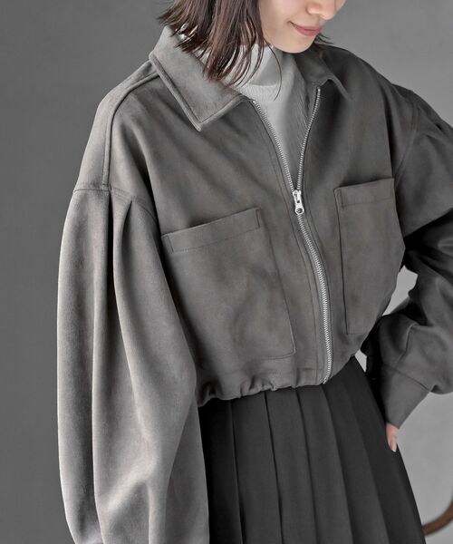 スエードポンチショートブルゾン（ブルゾン）｜rps（アールピーエス