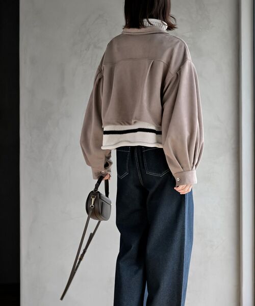 rps(アールピーエス)の「スエードポンチショートブルゾン(ブルゾン・レディース・グレイッシュベージュ/ブラウン/チャコールグレー・フリー)」の16枚目の写真