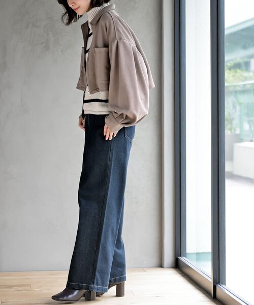 rps(アールピーエス)の「スエードポンチショートブルゾン(ブルゾン・レディース・グレイッシュベージュ/ブラウン/チャコールグレー・フリー)」の17枚目の写真