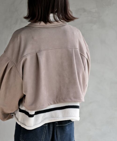 rps(アールピーエス)の「スエードポンチショートブルゾン(ブルゾン・レディース・グレイッシュベージュ/ブラウン/チャコールグレー・フリー)」の20枚目の写真